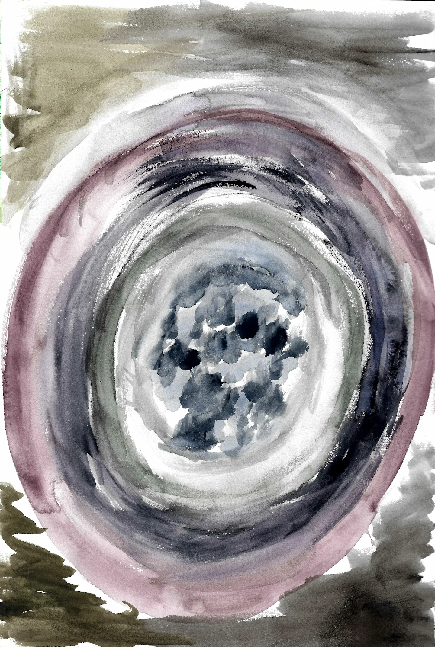 Abstract watercolour painting created during a creative art therapy session in Mullumbimby.